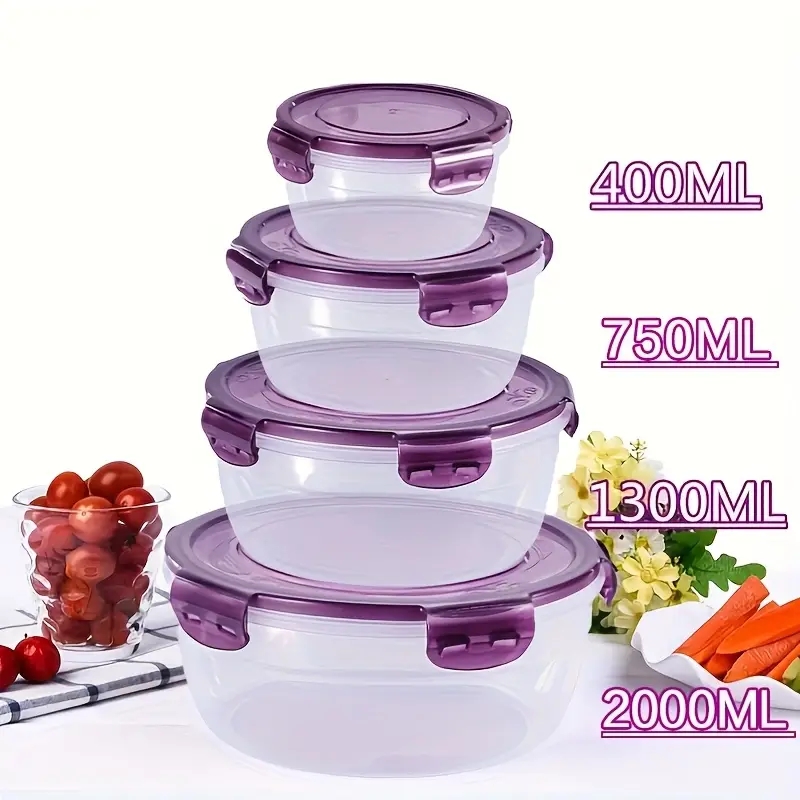 Food Storage Meals - 4 Plastikowe pojemniki na żywność, pudełka