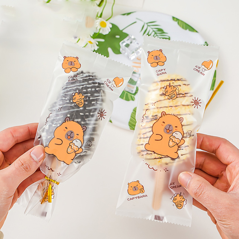 Food Storage Bag - ~100 szt. Urocze, kreskówkowe, plastikowe torby