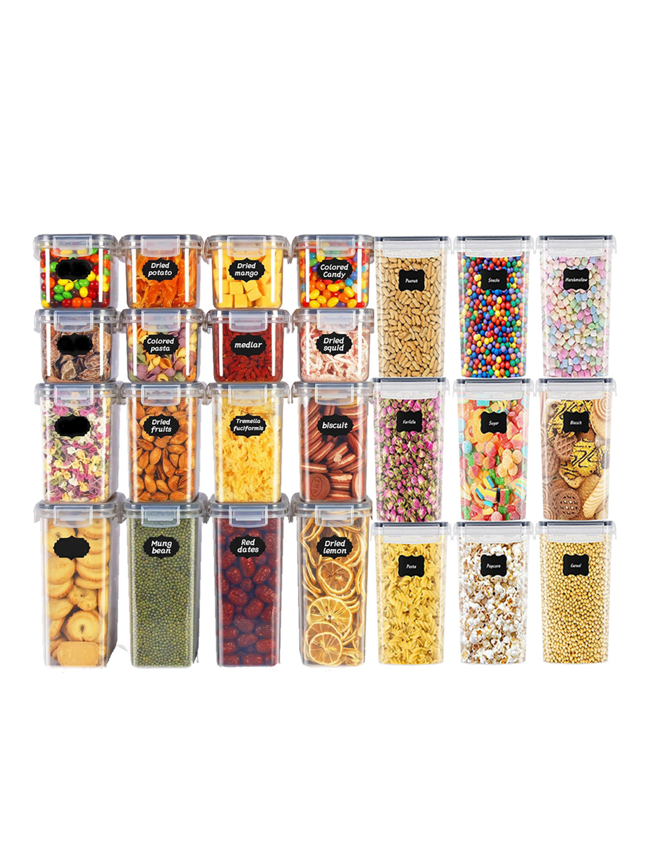Food Storage Meals - 48 sztuk, szczelne pojemniki do przechowywania