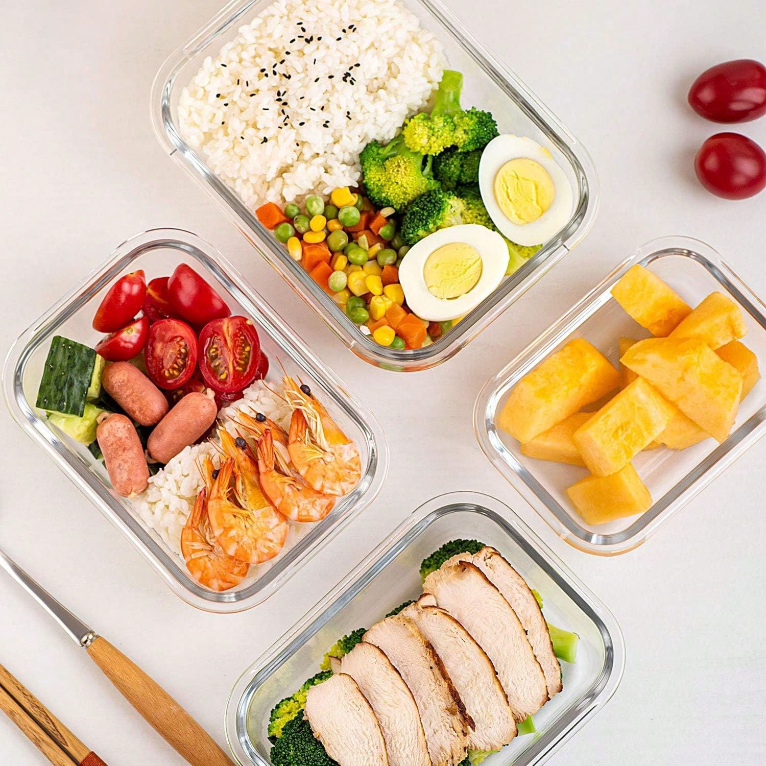 10 sztuk szklanych pojemników  – Food Storage Oven Safe recenzja i cena