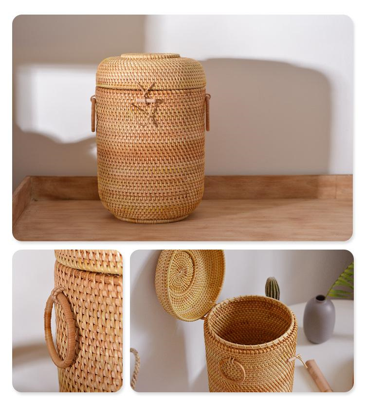 Ręcznie tkane rattanowe pudełk – Food Storage With Dividers recenzja i cena